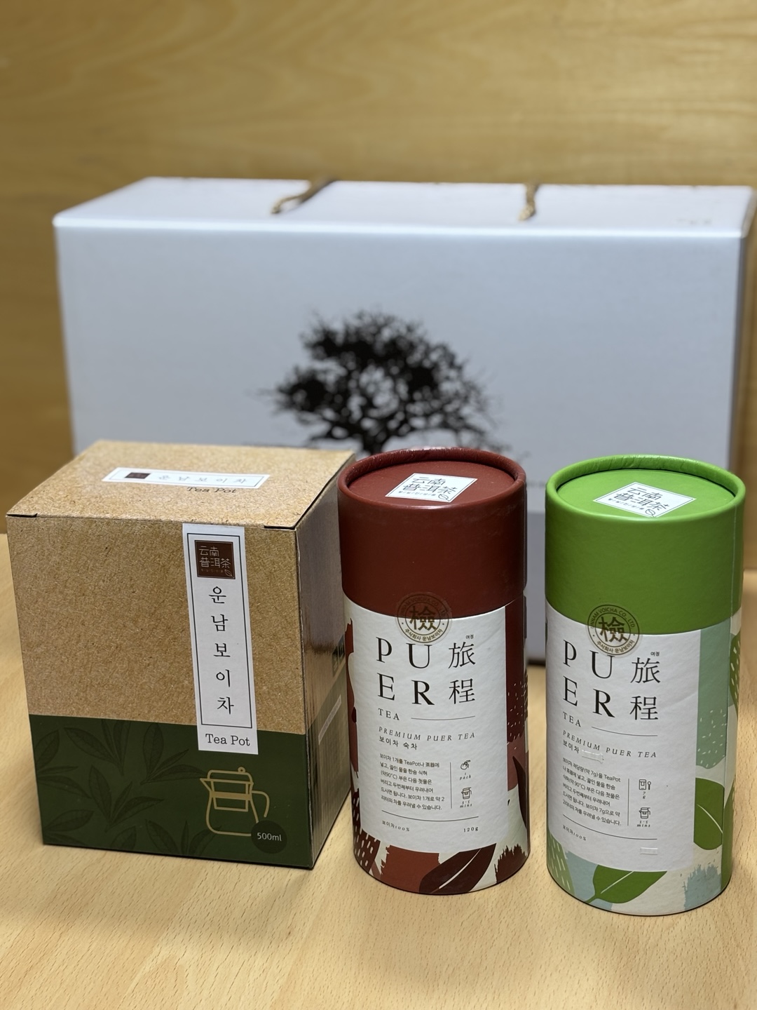 운남성 보이차 중국 효능 숙차 생차 티팟세트 800g, 1개 - 상세 이미지 3