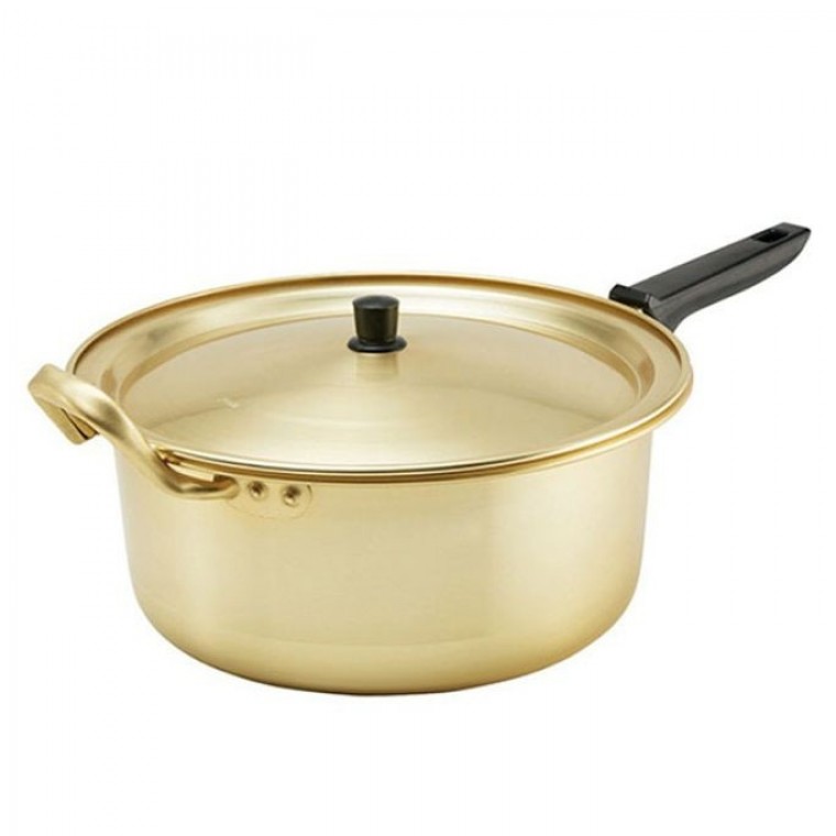 국산 양은 냄비 업소 가정 찌게 라면 냄비 편수 22cm - 상품 이미지