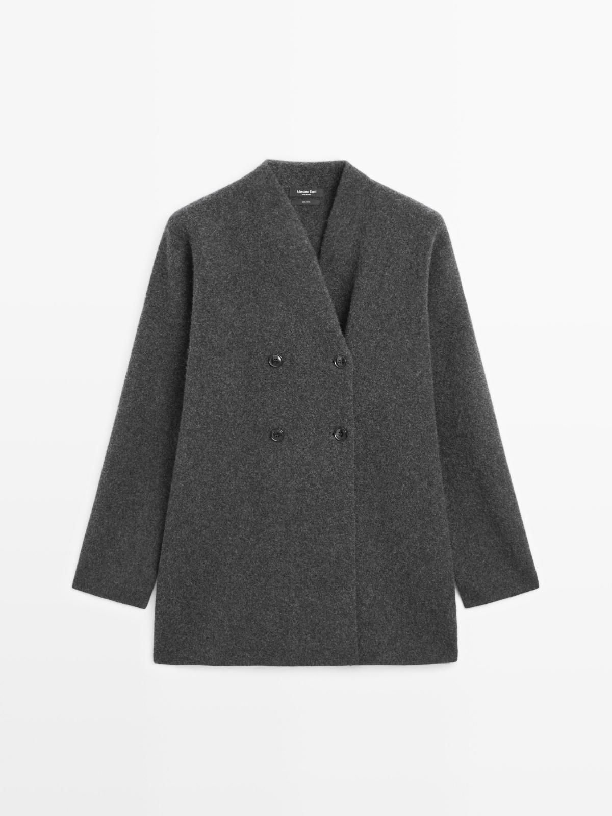 마시모두띠 프리미엄 울 더블브레스트 미디 롱 코트 5762/921 MEDIUM GREY - 상품 이미지