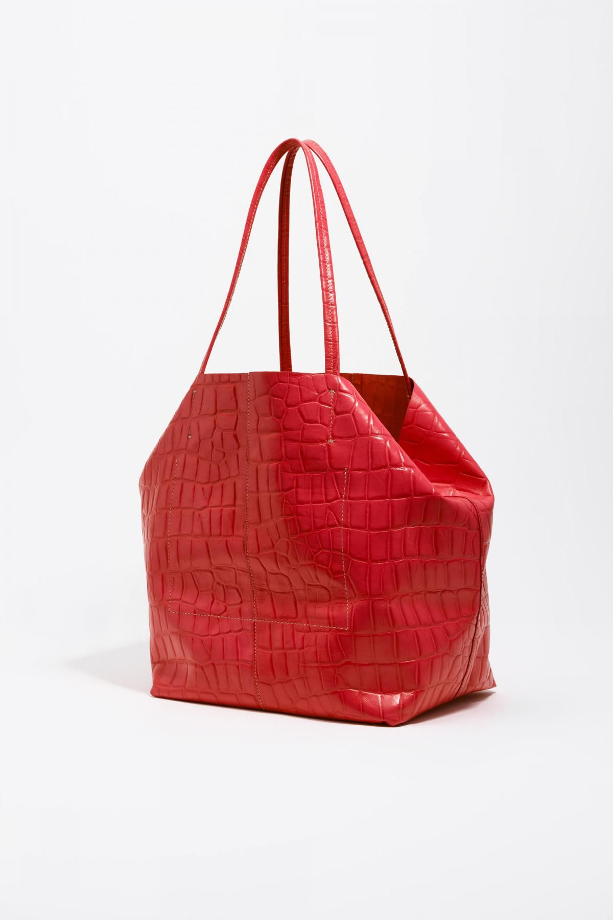 빔바이롤라 크로커 엠보 레더 쇼퍼백 레드 261BBEJ8Q.10200 RED - 상세 이미지 5