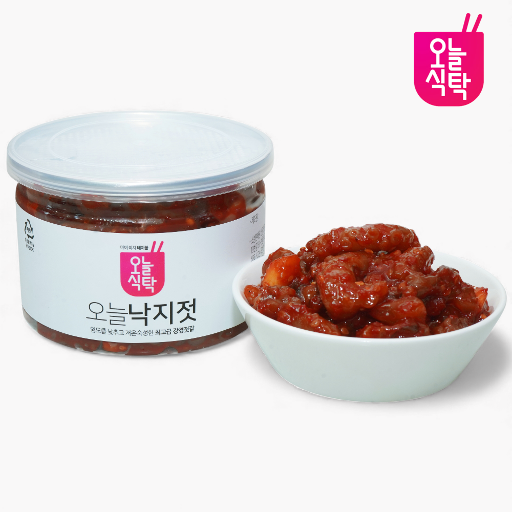 오늘식탁 강경 낙지젓갈 국내제조 낙지젓 밑반찬 선물용 1kg, 1개 - 상품 이미지