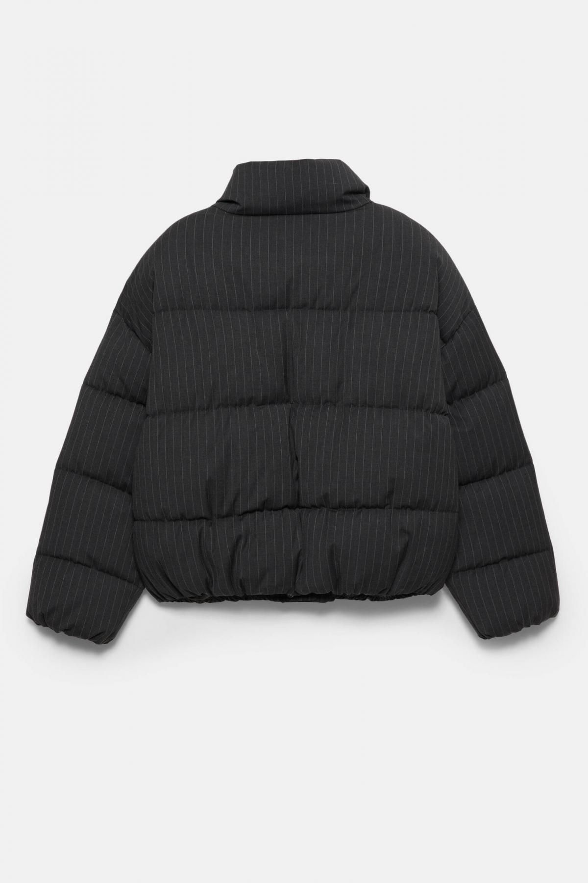풀앤베어 테크니컬 핀스트라이프 숏 패딩 재킷 7700/378 MEDIUM GREY 이미지 7