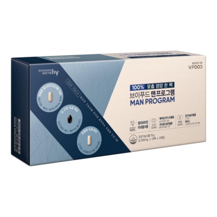 한국야쿠르트 브이푸드 맨프로그램 2 500mg x 30팩 - 상품 이미지