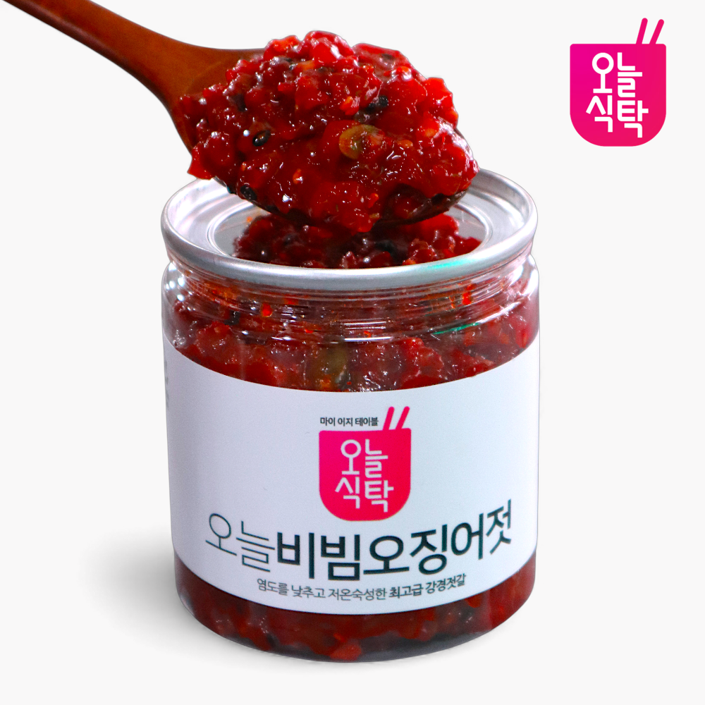 오늘식탁 강경 비빔 오징어젓 비빔젓갈 밥도둑 밑반찬 선물용 500g, 1개 - 상품 이미지
