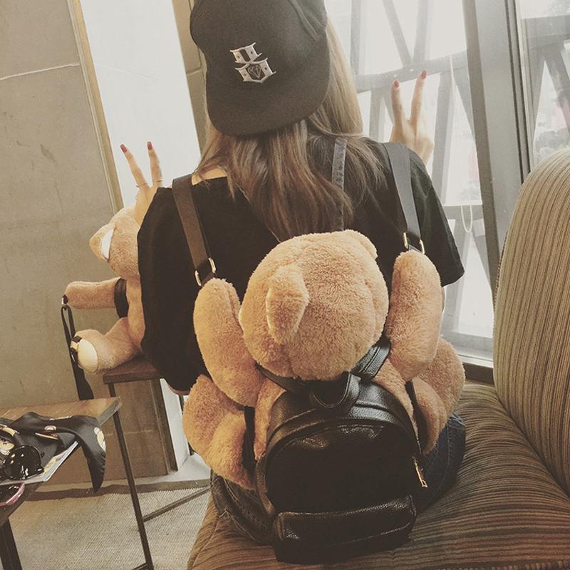 귀여운 곰 인형 배낭 학생용 동물 디자인 라지 - 상세 이미지 4