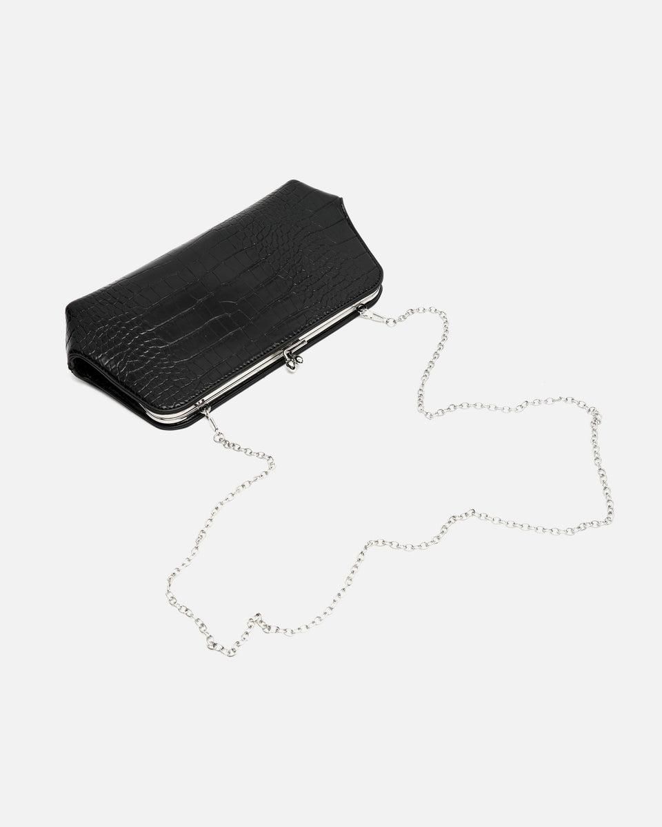 미사코 애니멀 프린트 체인 클러치백 블랙 Yili-5200069002013 NEGRO - 상세 이미지 4