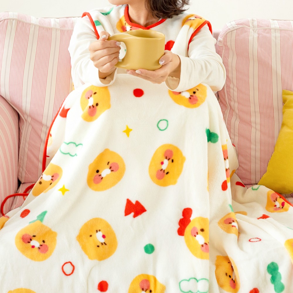 춘식이 무릎담요 야외담요 극세사 망토 카카오 굿즈 겨울템 - 상품 이미지