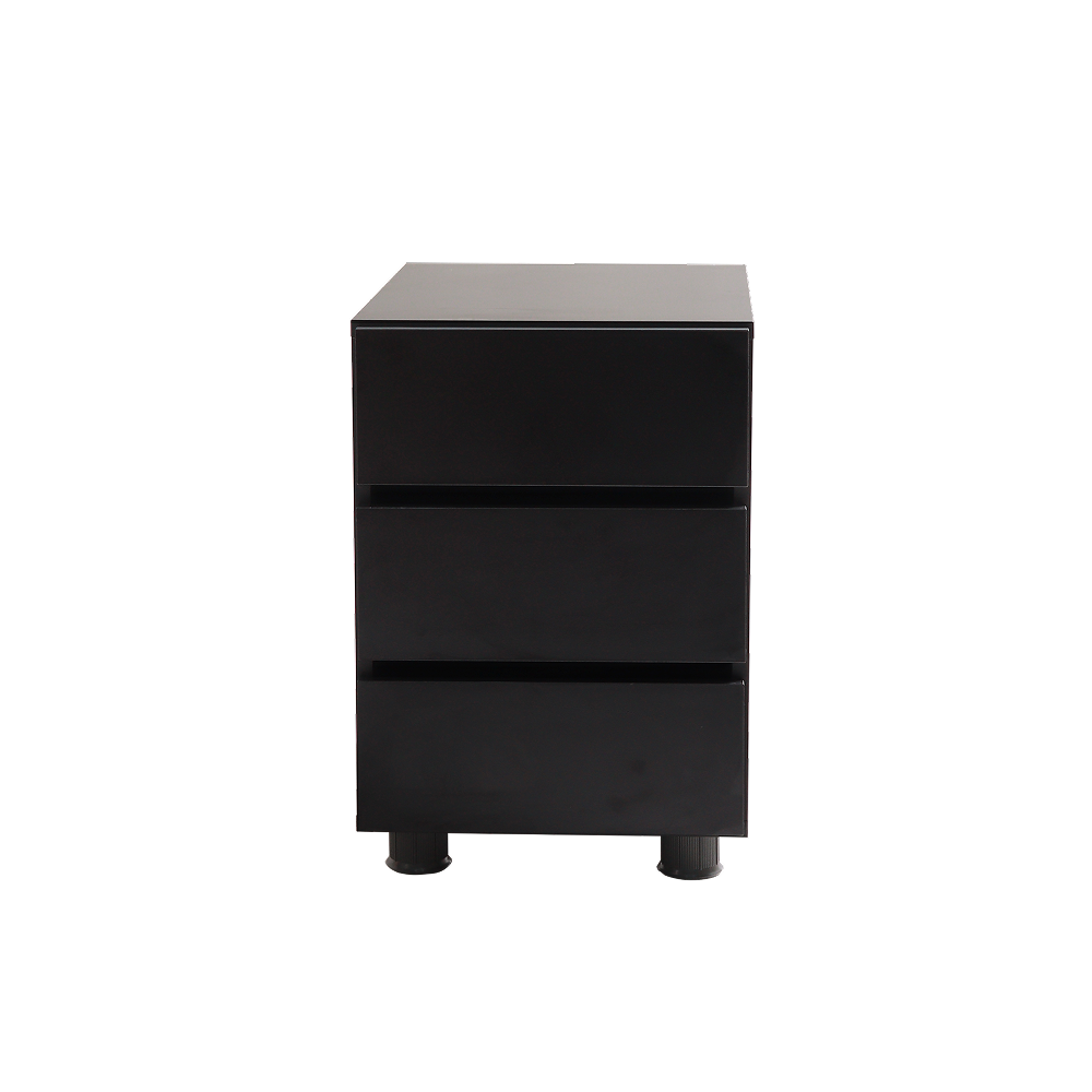 오프레임 스토리지3 storage 3단 서랍장 OUT도어 블랙시리즈 이동형 책상 수납장