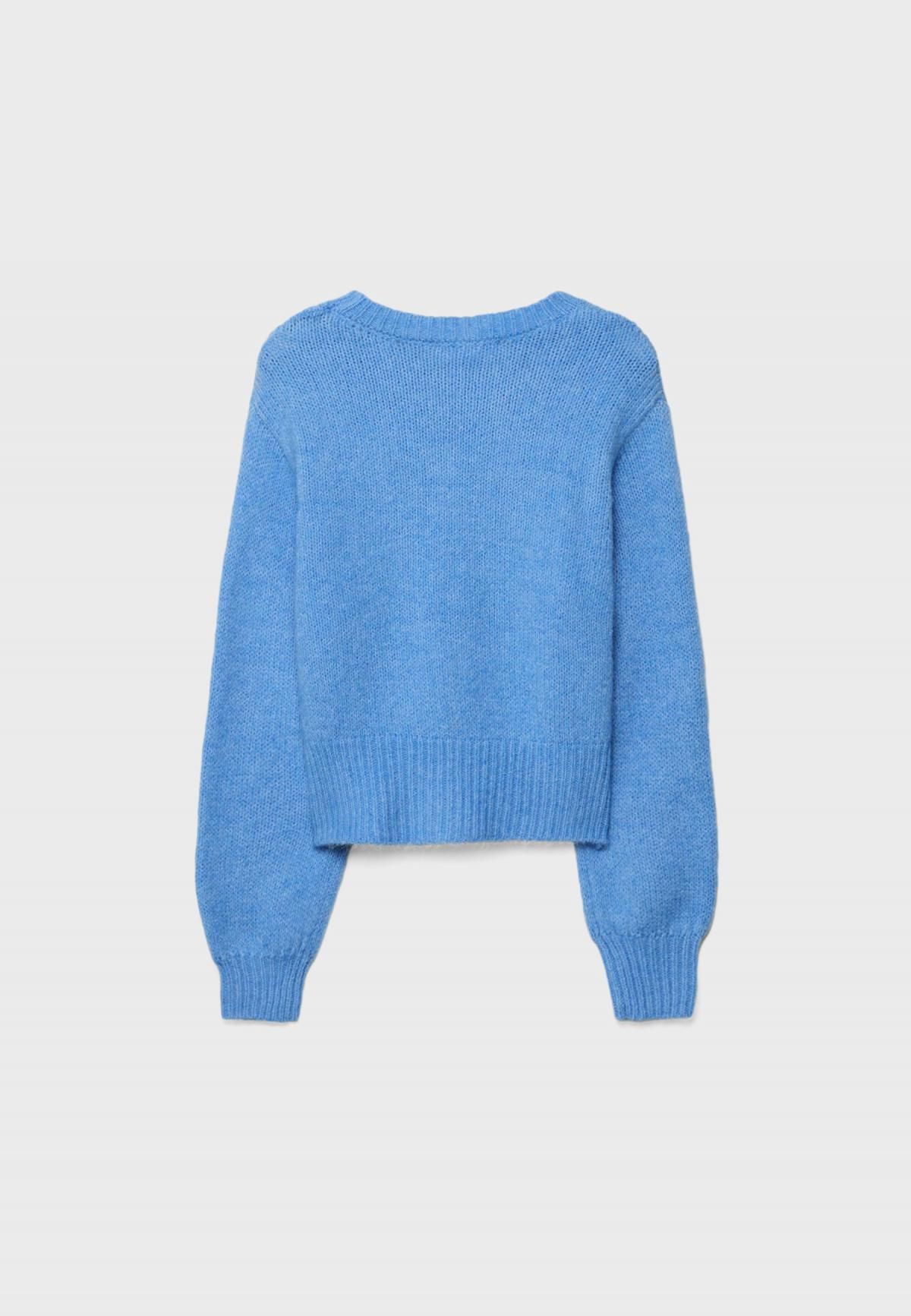 스트라디바리우스 소프트 라운드넥 니트 스웨터 블루 1515/412 ROYAL BLUE - 상세 이미지 2
