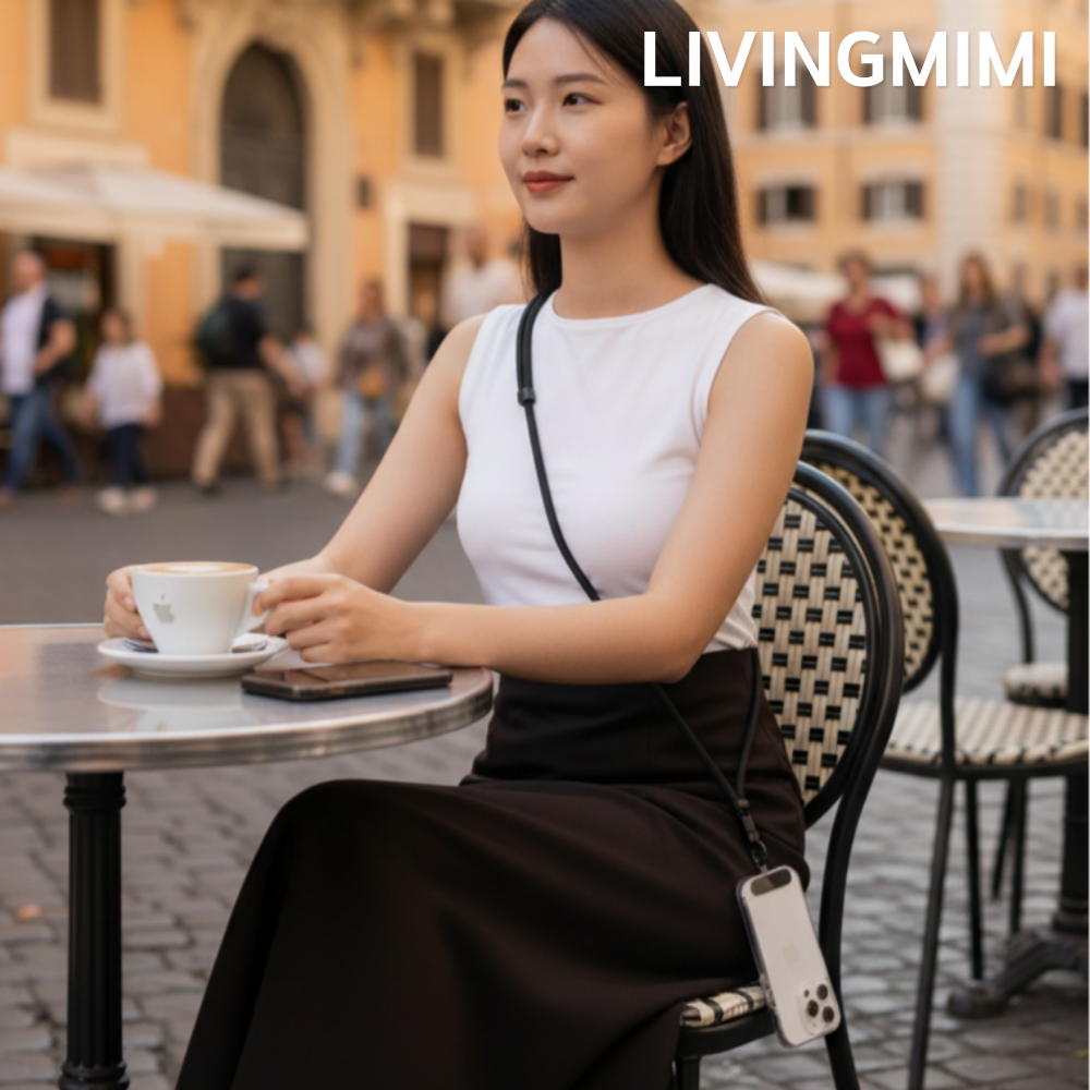 리빙미미 핸드폰 스트랩 3in1 줄 고리 목걸이 크로스 손목 도난방지 분실 유럽여행