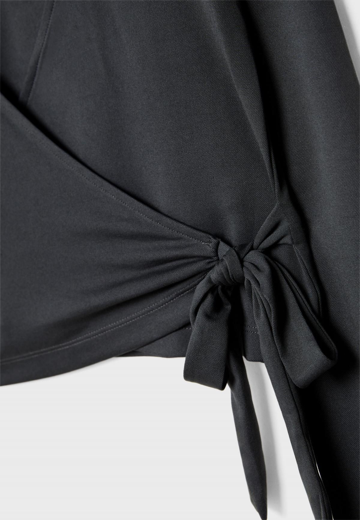스트라디바리우스 소프트 브이넥 타이 랩 탑 8703/848 DARK GREY - 상세 이미지 3