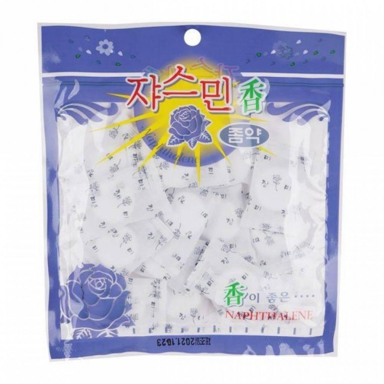 쟈스민 장미 부직포 나프탈렌 60g 10개 세트 방충제 탈취제 좀약 좀벌레 방지 - 상품 이미지