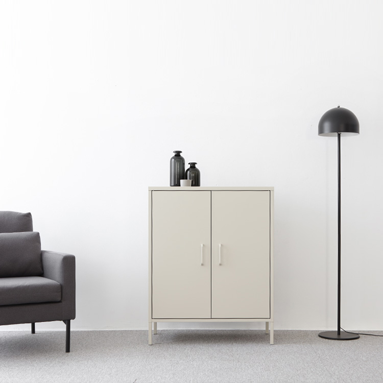 MKB 캐비넷 모던세로중 2문 수납장 8001015 80x40x102, 3단, 크림 1695.5795