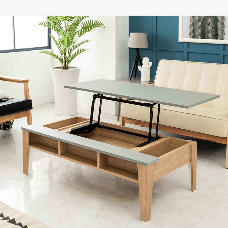 트랜스포머 리프팅 테이블 기능성 거실 테이블 수납 높은 소파 테이블