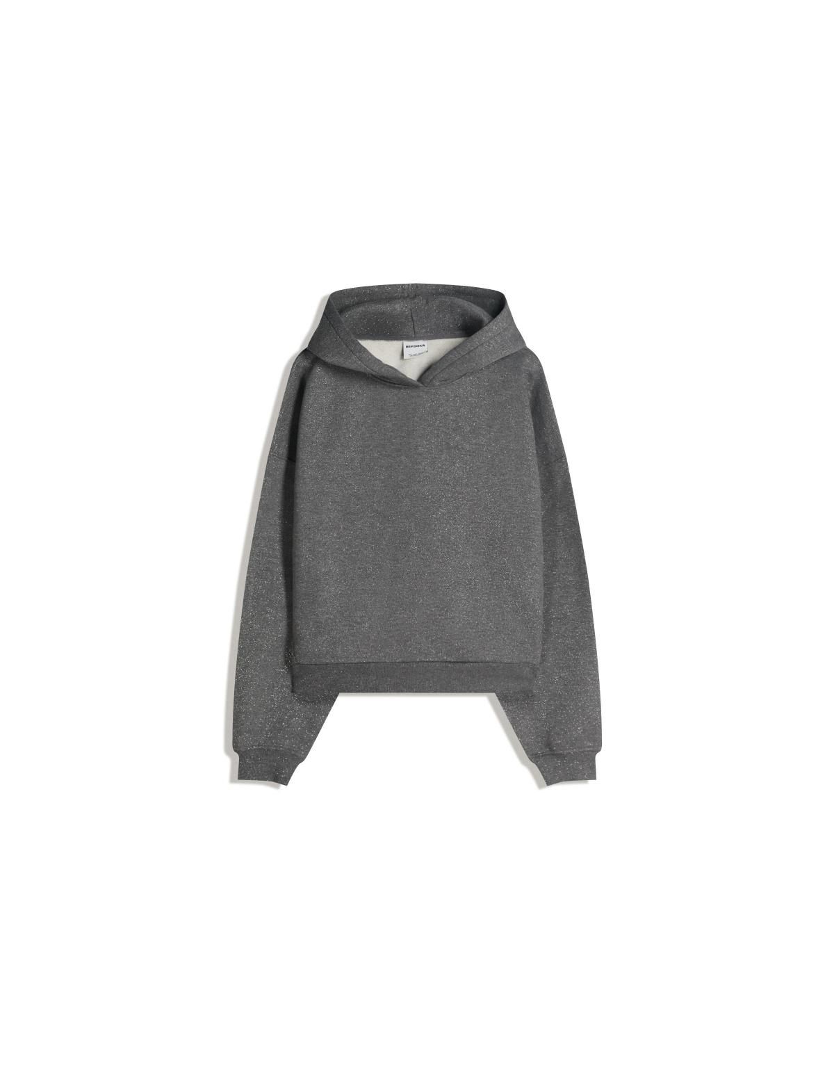 버쉬카 글리터 후드 스웨트셔츠 7231/187 GREY - 상세 이미지 2