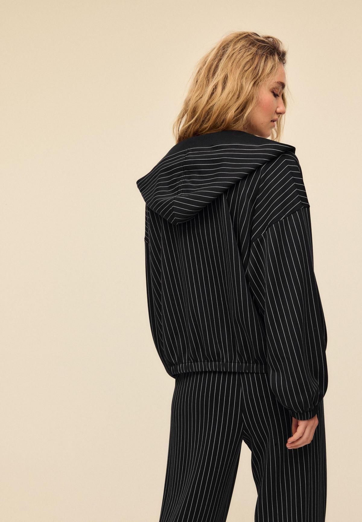 스트라디바리우스 소프트 스트라이프 집업 후드티 8697/277 DARK GREY - 상세 이미지 5