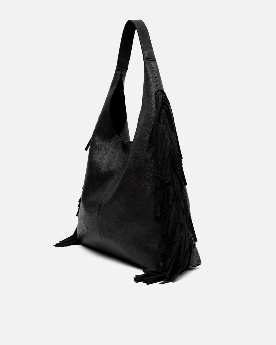미사코 소프트 블랙 호보백 탈착 파우치 Frinpo-5200055002010 NEGRO - 상세 이미지 2