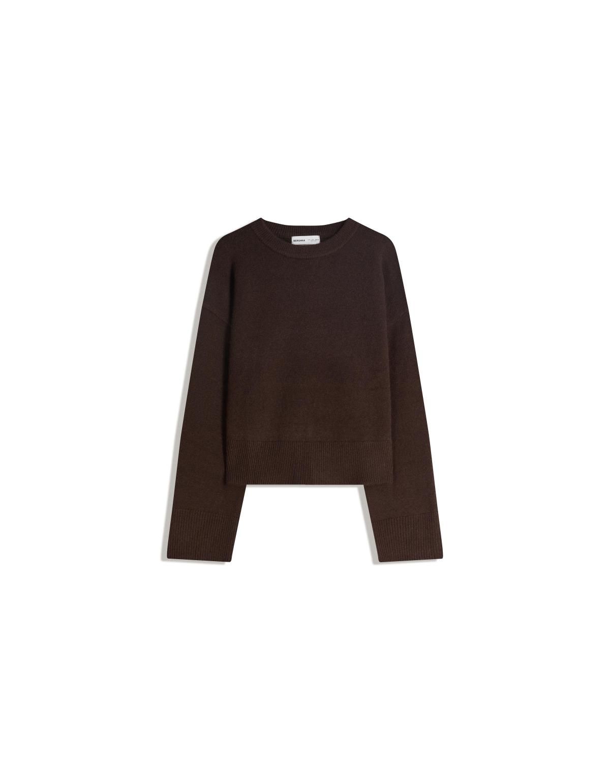 버쉬카 오버사이즈 라운드넥 니트 스웨터 브라운 7110/686 BROWN - 상세 이미지 2