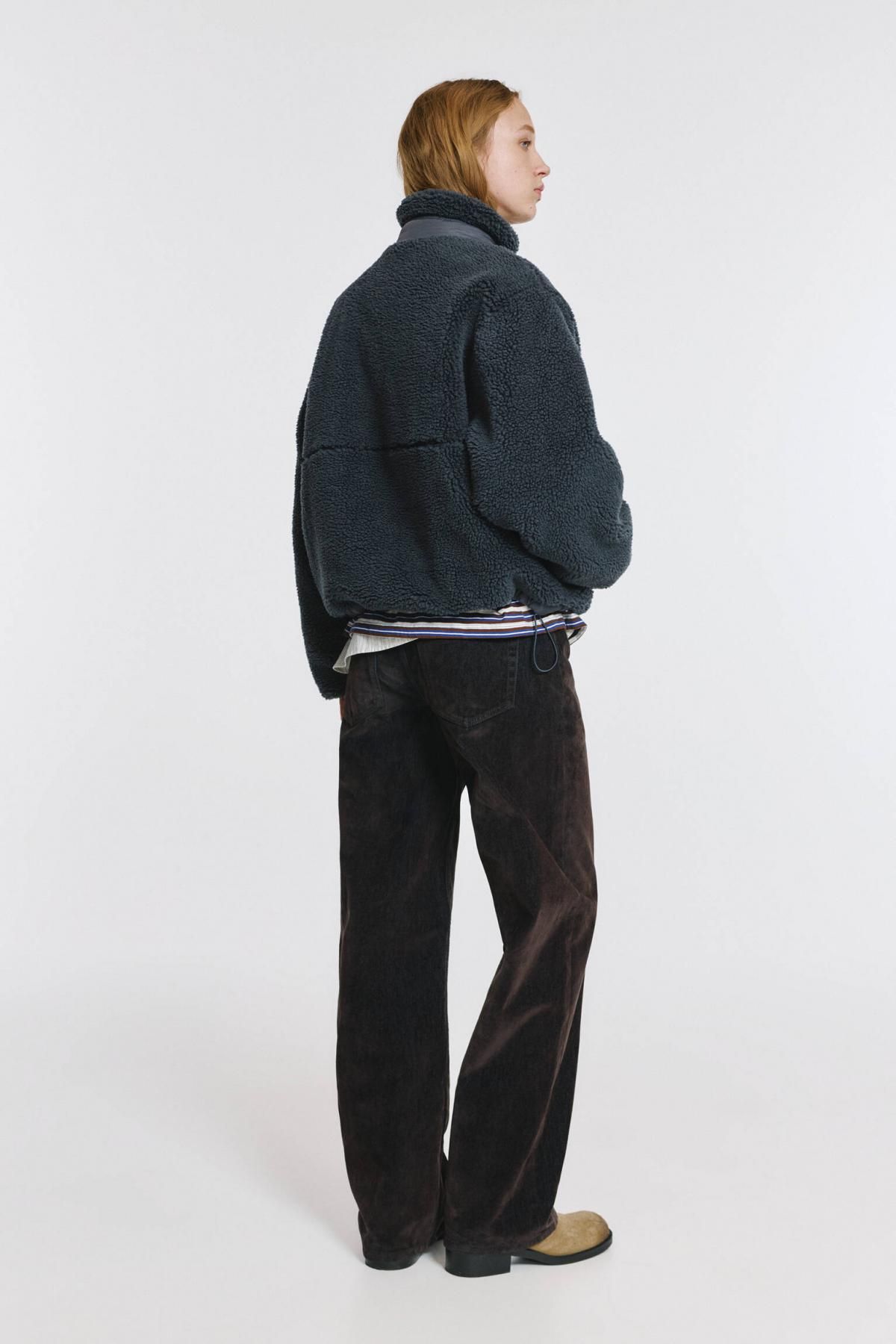 풀앤베어 테크니컬 시어링 하이넥 자켓 7700/318 NAVY - 상세 이미지 4