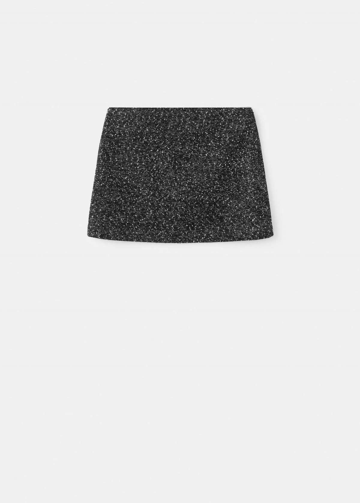 망고 테크니컬 저지 미니 스커트 27091293 NEGRO - 상품 이미지