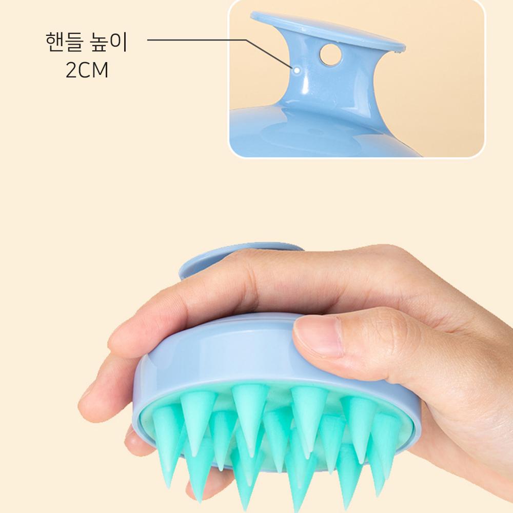 헤어 두피 관리 실리콘 샴푸 브러쉬 클렌징 두피 케어 마사지 브러시 스케일링 - 상세 이미지 4