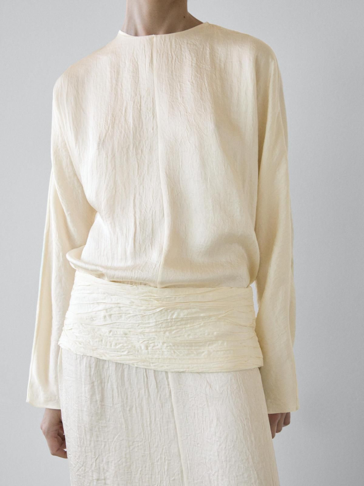 마시모두띠 새시 벨트 미디 원피스 아이보리 9113/950 BEIGE - 상세 이미지 3