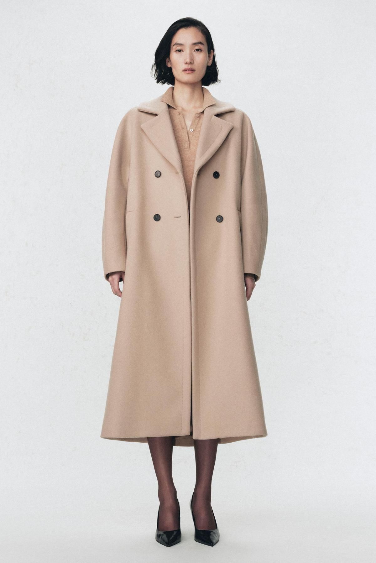 자라 울블렌드 더블 코트 X 소시오츠키 9758/956 LIGHT CAMEL - 상세 이미지 2