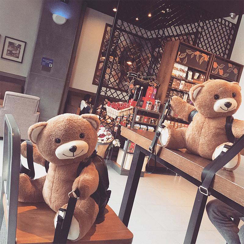 귀여운 곰 인형 배낭 학생용 동물 디자인 라지 - 상세 이미지 3