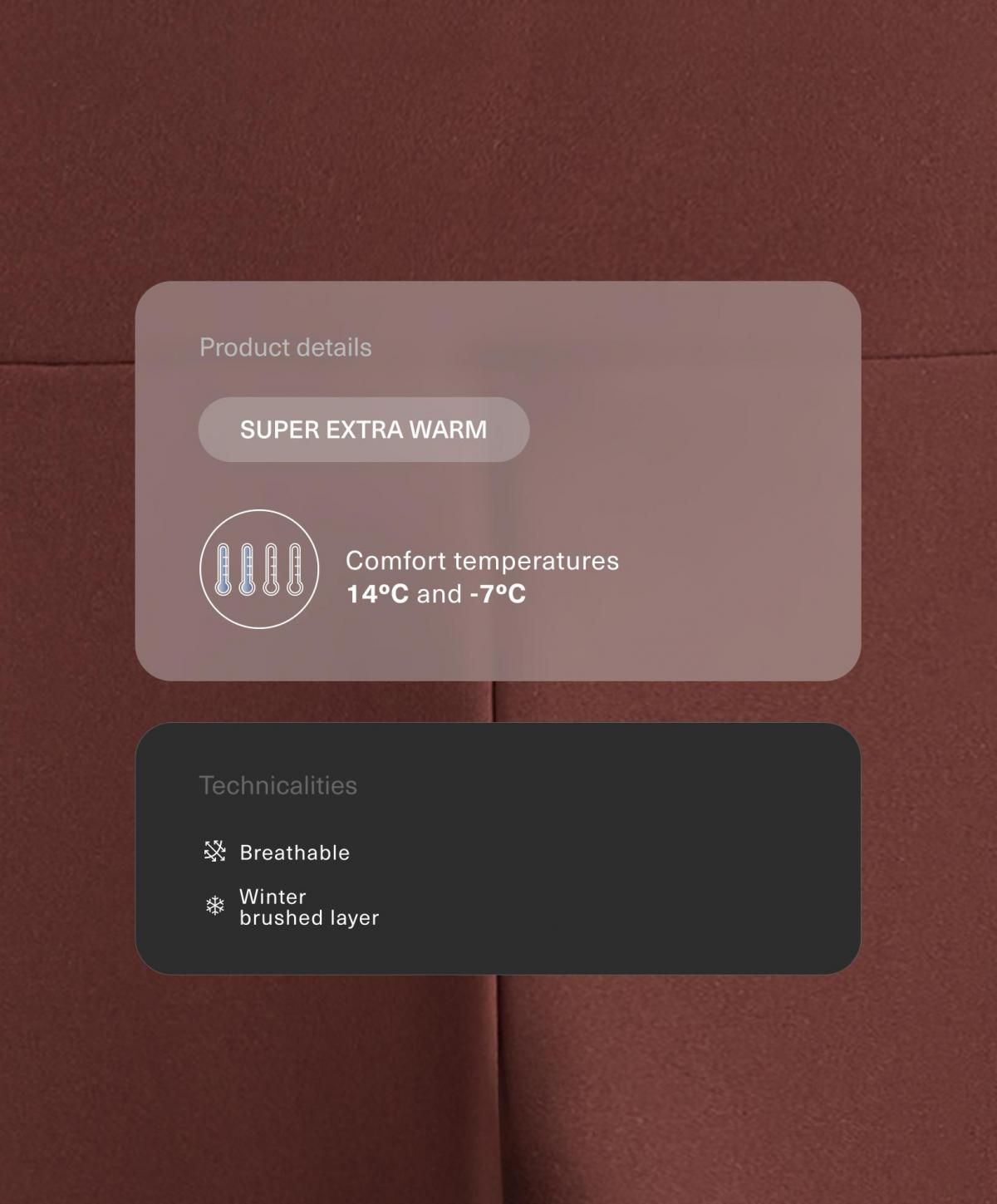 오이쇼 브라운 슈퍼엑스트라웜 심리스 70CM 앵클 레깅스 3750/825 BURGUNDY - 상세 이미지 2