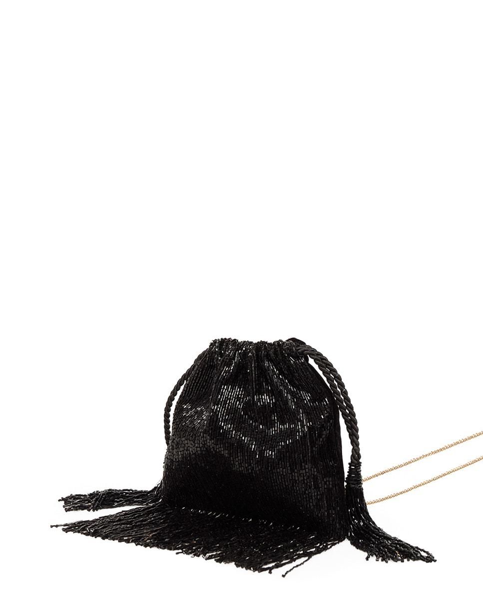 스페라 프린지 비즈 버킷백 스트링 블랙 59010008957 NEGRO - 상세 이미지 4