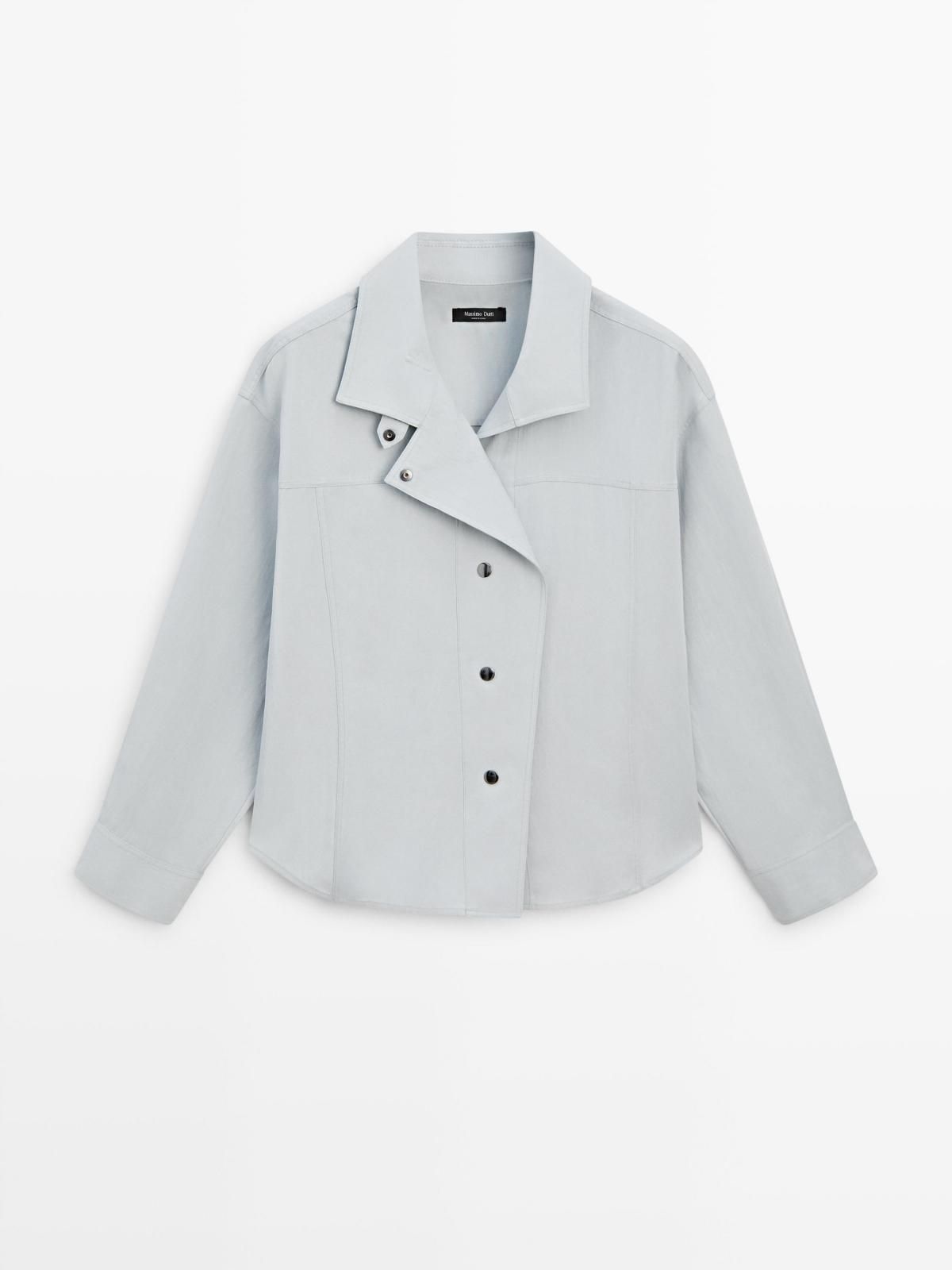 마시모두띠 테크니컬 그레이 와이드카라 셔츠 5188/788 LIGHT BLUE - 상품 이미지