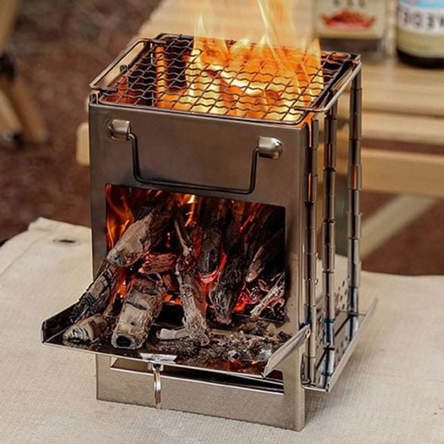 캠핑용 사각 화로대 난로 접이식 1인 이동화로대 대형