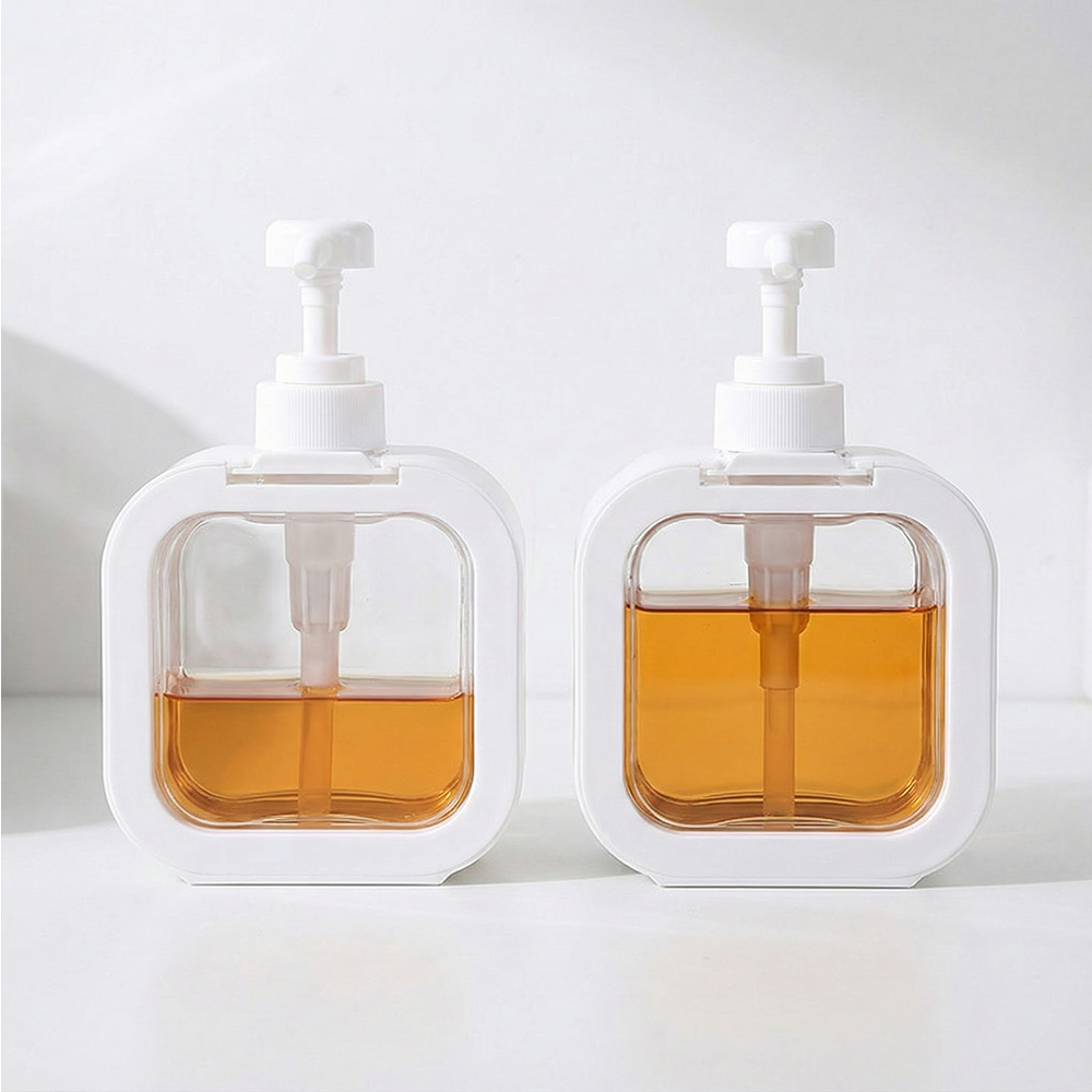 샴푸 디스펜서 1+1 욕실 샴푸통 주방 세제통 리필 공병 300ml 500ml - 상세 이미지 5