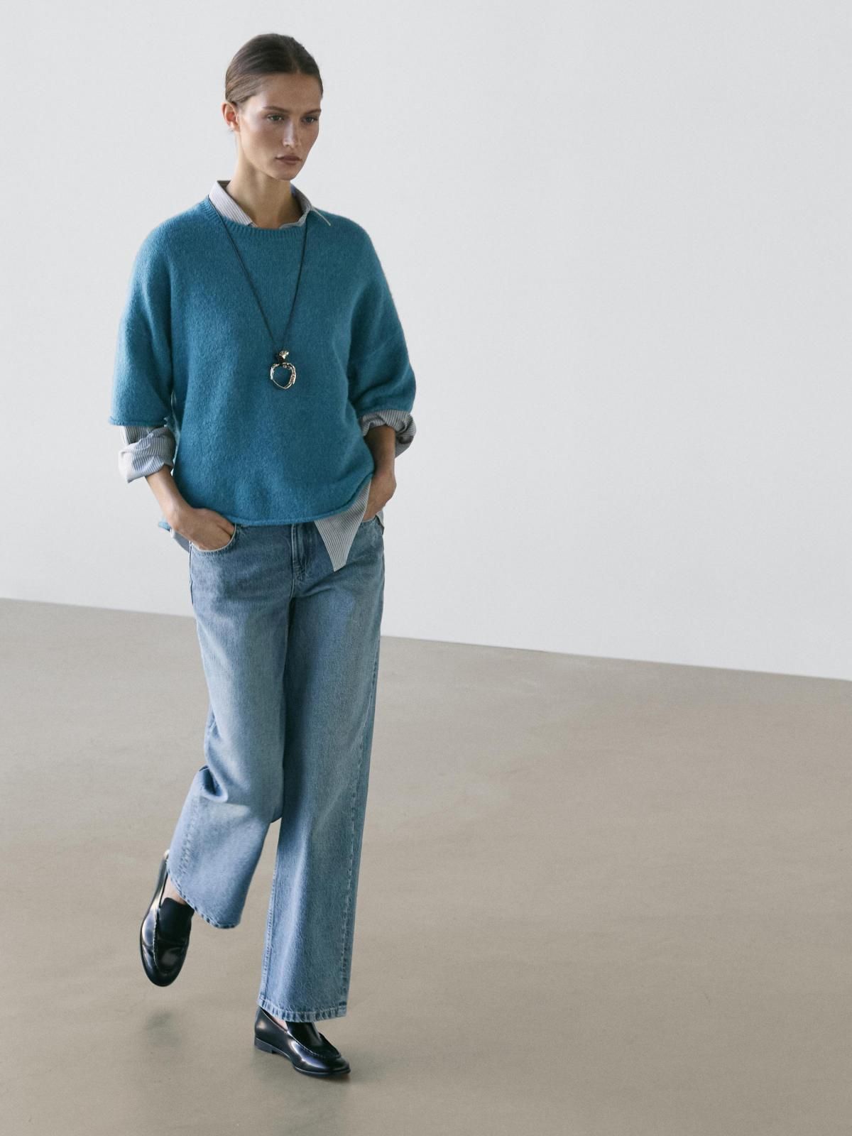 마시모두띠 로우라이즈 스트레이트핏 청바지 5099/699 MEDIUM BLUE - 상세 이미지 3