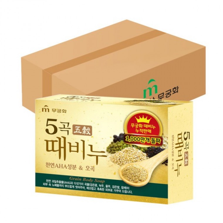 무궁화 오곡 때비누 90g x 24개 - 메인 이미지