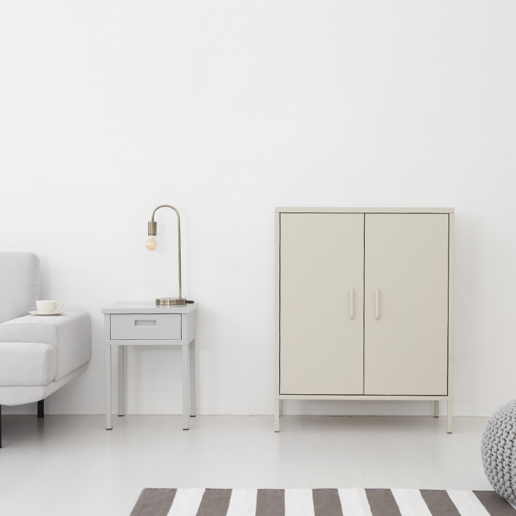 MKB 캐비넷 모던세로중 2문 수납장 8001015 80x40x102, 3단, 크림 1695.5795