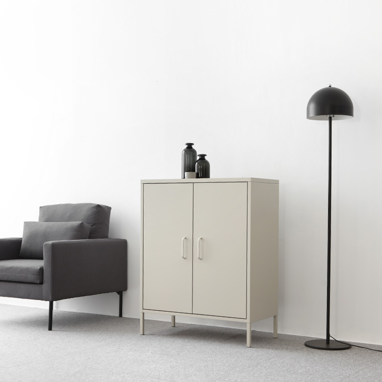 MKB 캐비넷 모던세로중 2문 수납장 8001015 80x40x102, 3단, 크림 1695.5795