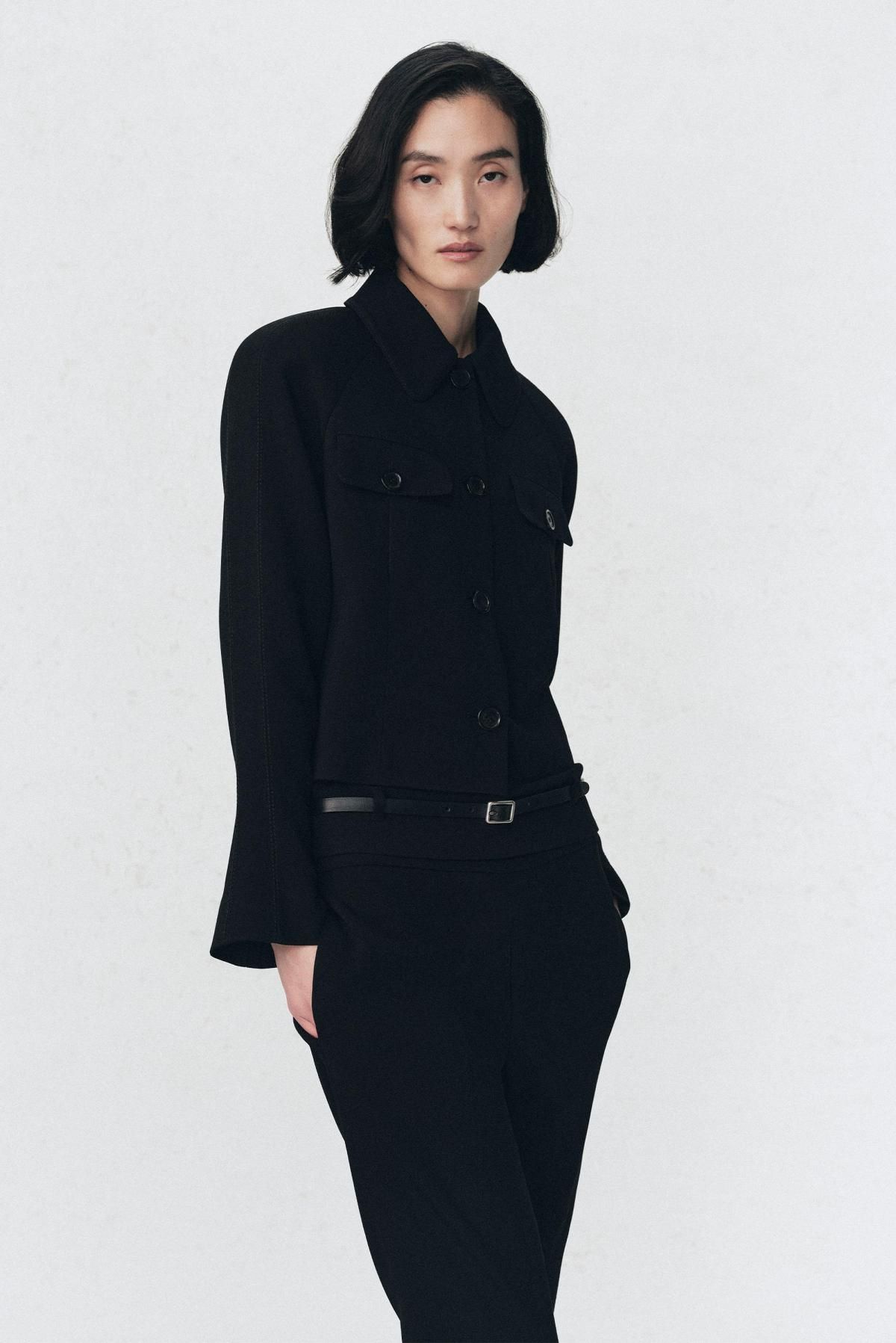 자라 숄더패드 테일러드 재킷 X 소시오츠키 9832/777 BLACK - 상세 이미지 5