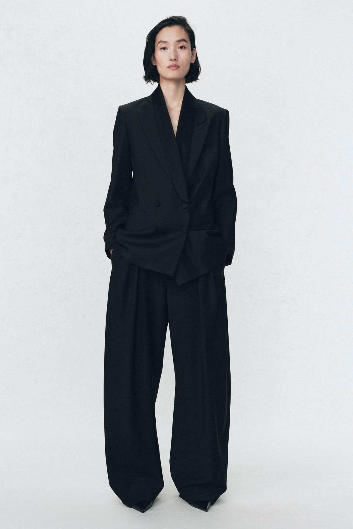자라 울블렌드 더블 블랙 블레이저 X 소시오츠키 9820/499 BLACK - 상세 이미지 2