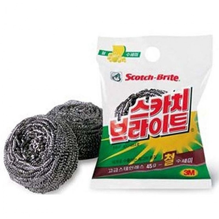 3M 스카치 브라이트 강철 수세미 1p 주방수세미 철수세미 스텐수세미 부억수세미 강철수세미 - 메인 이미지