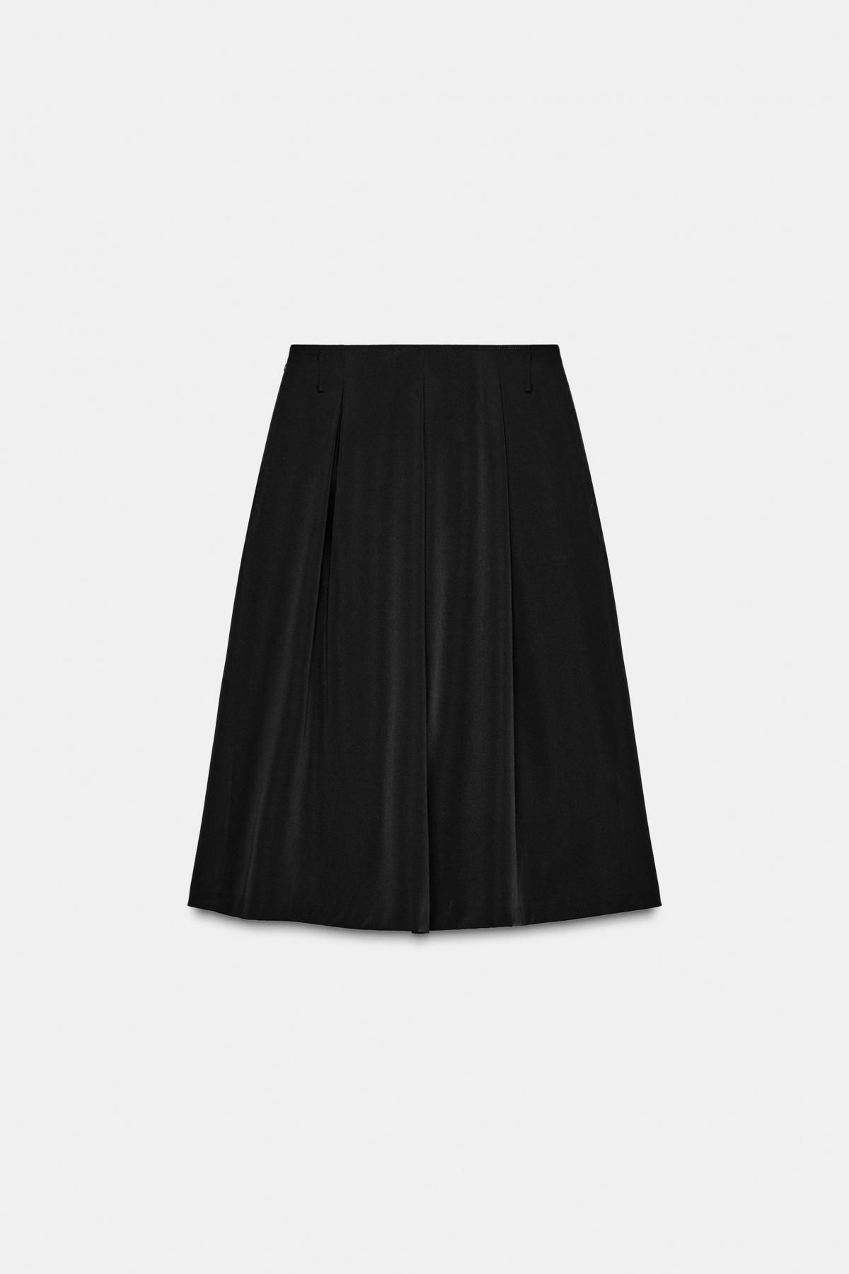 자라 볼륨 플리츠 미디 스커트 9862/464 BLACK - 상세 이미지 5
