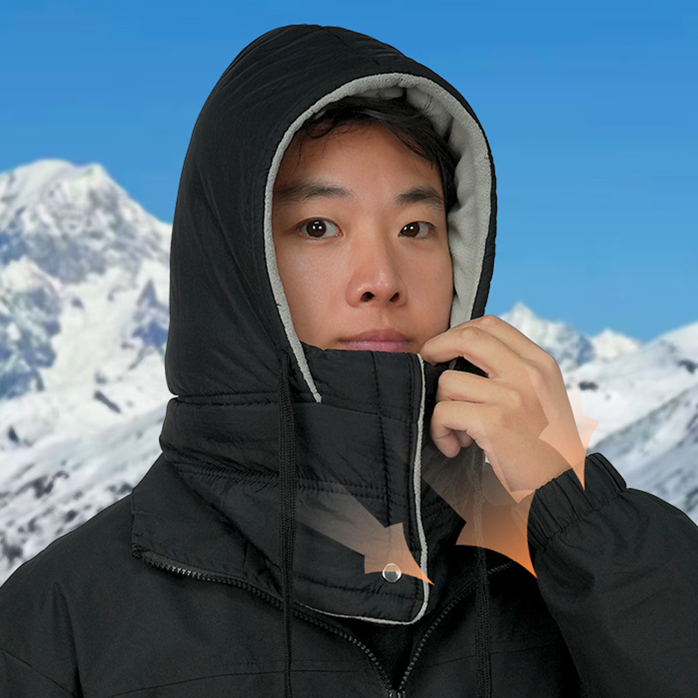 겨울 테니스 운동 기모 마스크 바라클라바 경량패딩 후드 넥워머 일체형 방한용품 - 메인 이미지