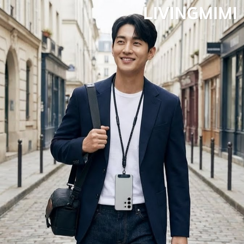 리빙미미 핸드폰 스트랩 3in1 줄 고리 목걸이 크로스 손목 도난방지 분실 유럽여행
