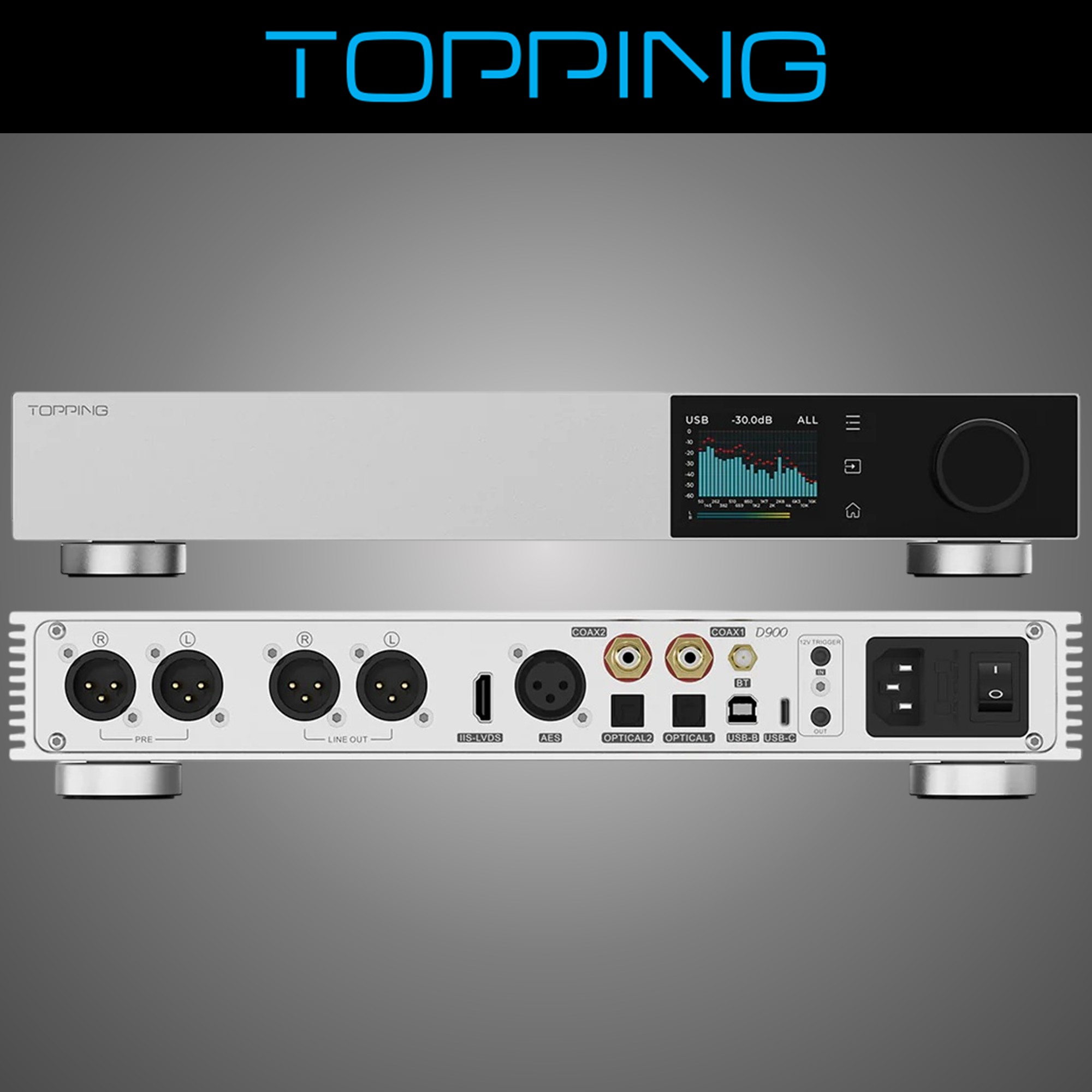 TOPPING 토핑 D900 DAC 울트라 플래그십 컨버터 정식수입제품 - 상품 이미지