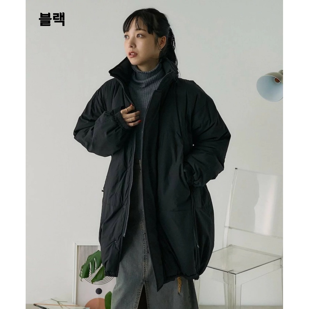 프릭스스토어 프리마 로프트 몬스터 롱 파카 여성 안솜 롱 패딩 25AW 블랙 M - 상세 이미지 5