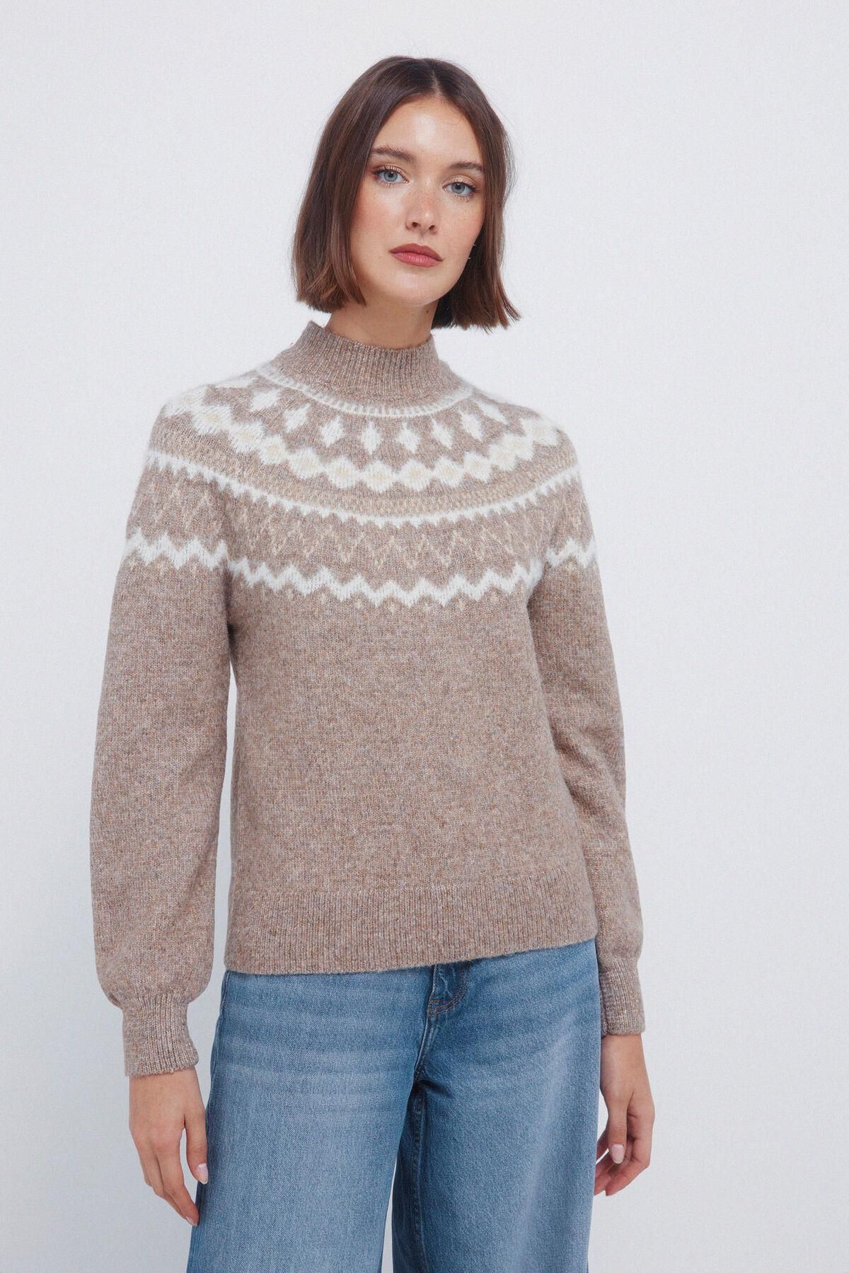 스프링필드 페어아일 하이넥 니트 루렉스 스웨터 1332653 ESTAMPADO - 상품 이미지