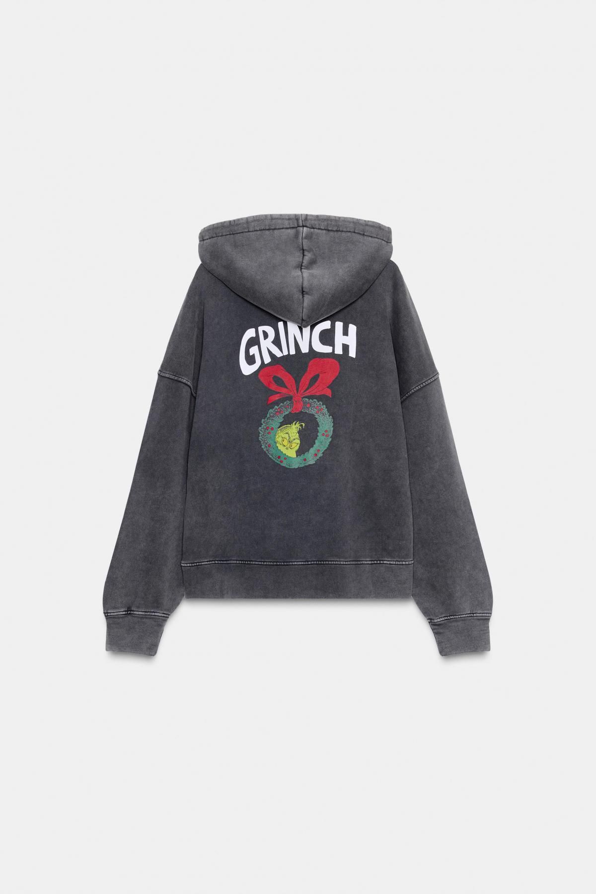 자라 그린치 프린트 워시드 후드티 1165/885 ANTHRACITE GREY - 상세 이미지 4