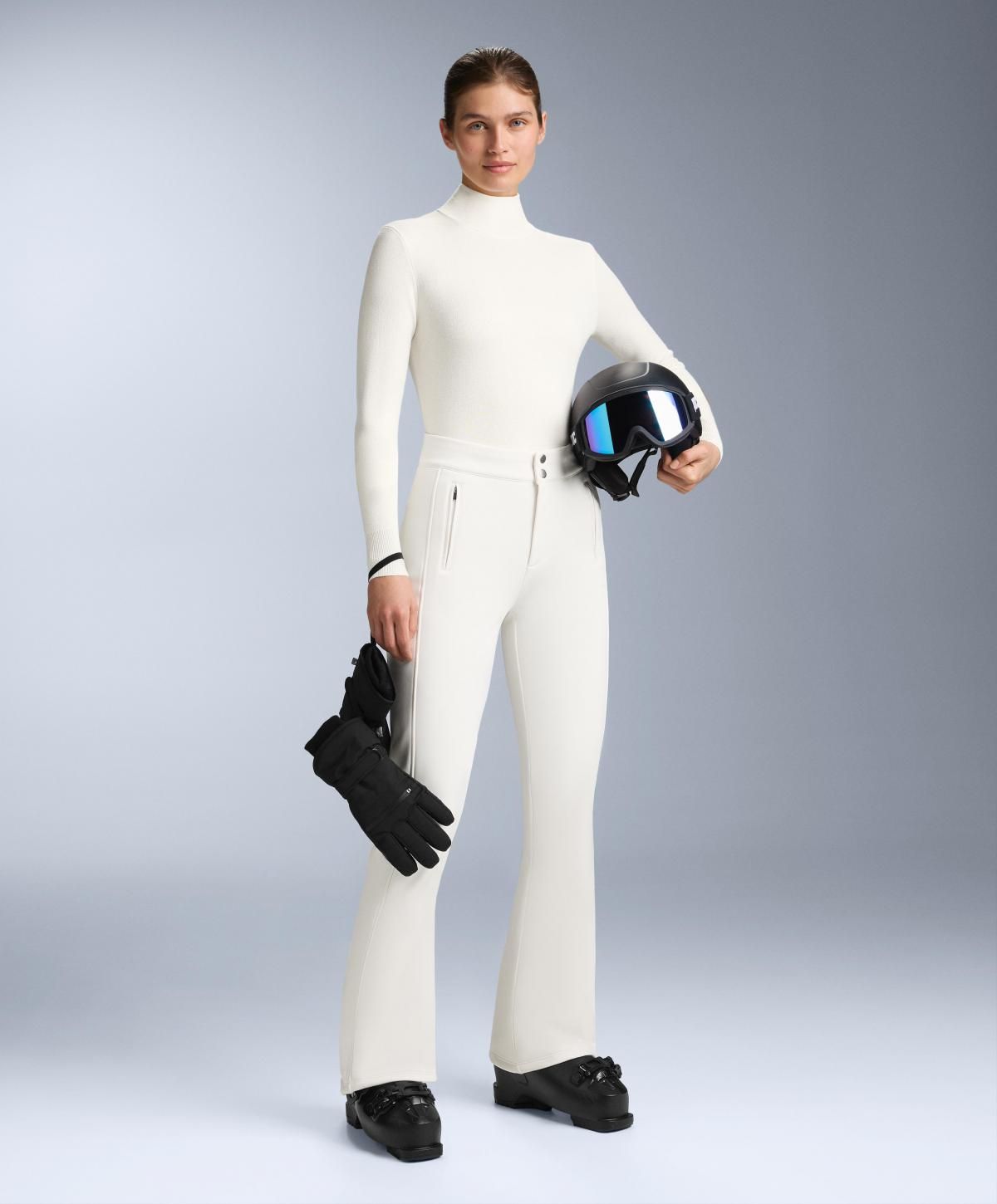 오이쇼 캐시미어 하이넥 써멀 베이스레이어 티셔츠 3835/795 WHITE - 상세 이미지 5