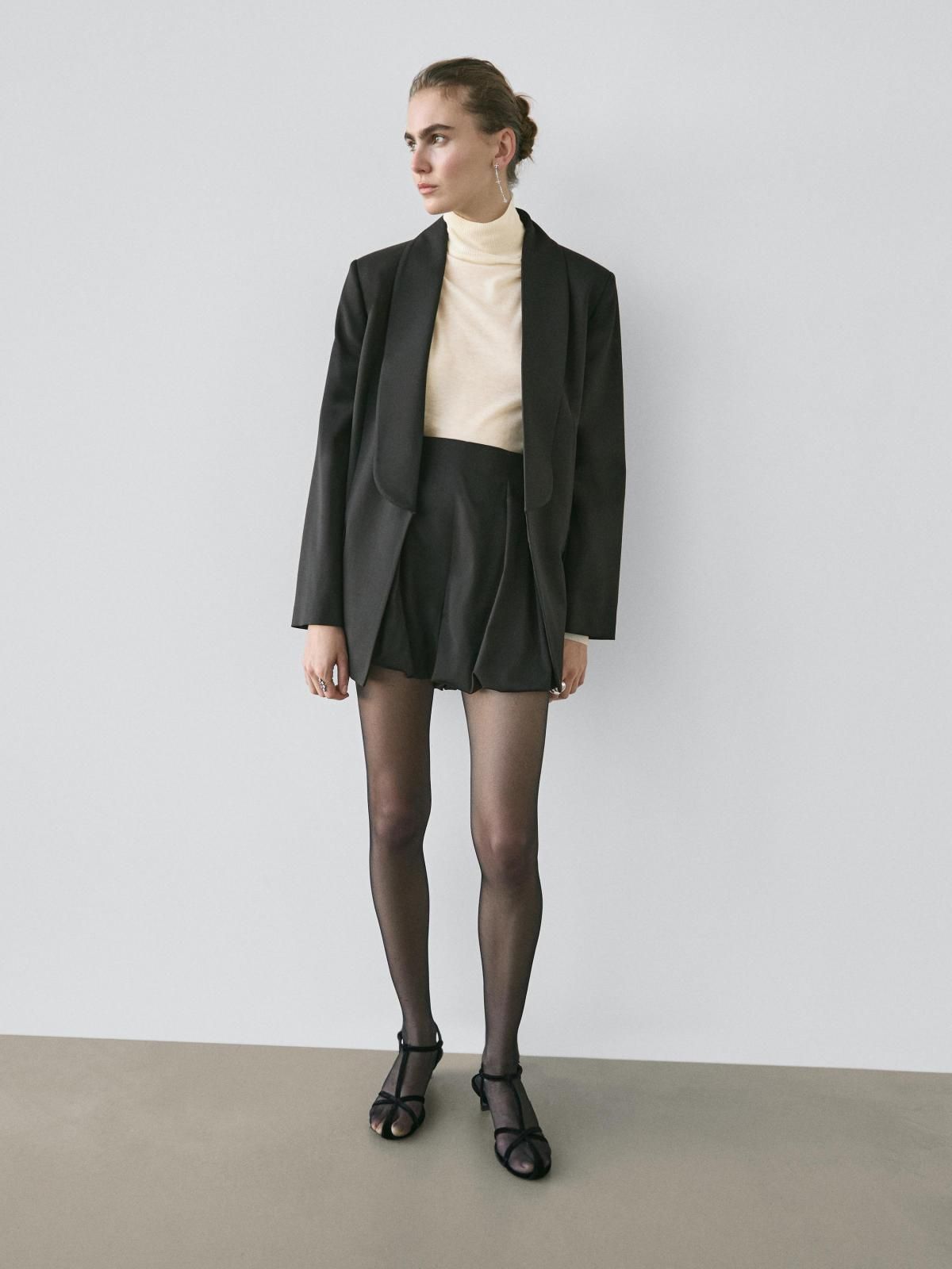 마시모두띠 울 혼방 라펠 디테일 블레이저 9506/951 BLACK - 상세 이미지 2