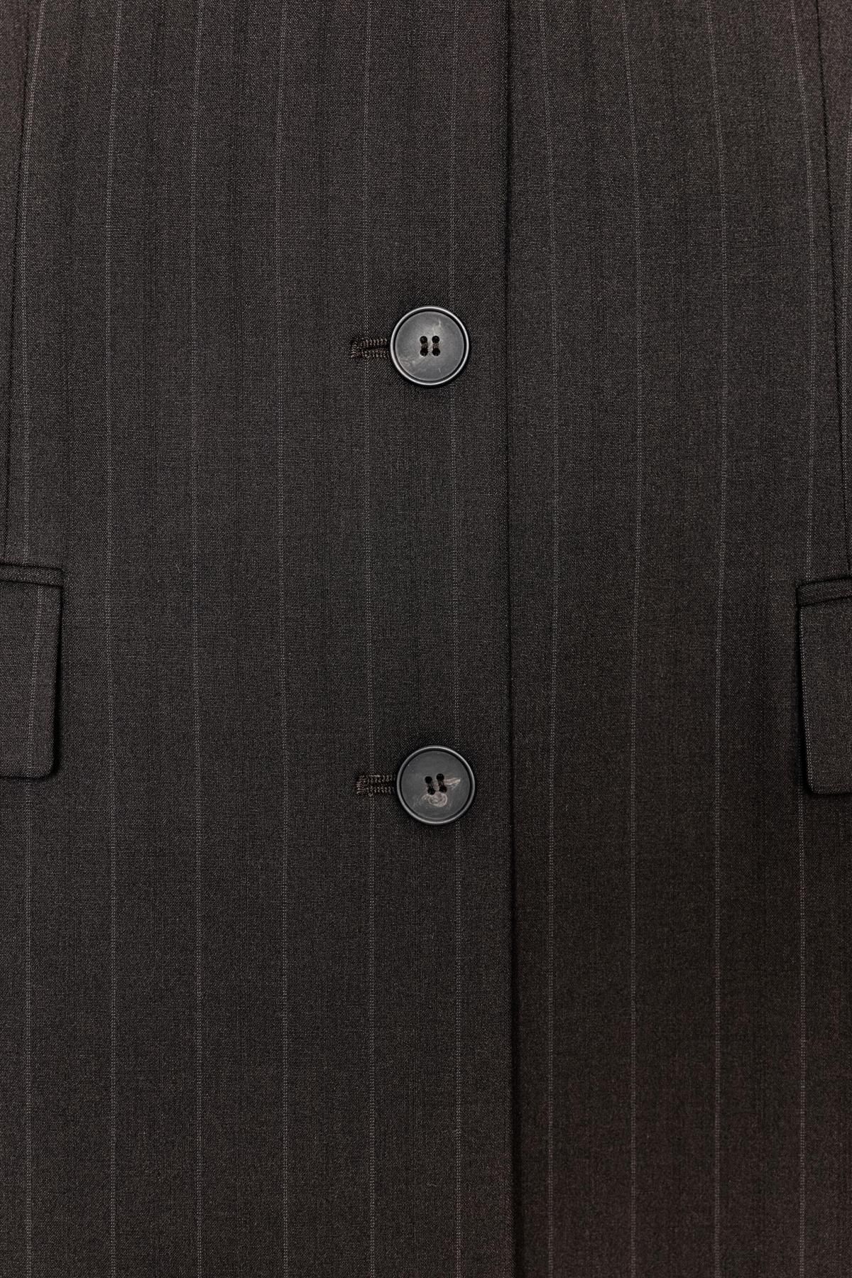 자라 핀스트라이프 스카프 블레이저 9870/145 BROWN STRIPES - 상세 이미지 5